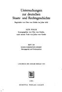 Cover for Herzogsgewalt und Friedensschutz