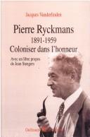 Cover for Pierre Ryckmans, 1891-1959