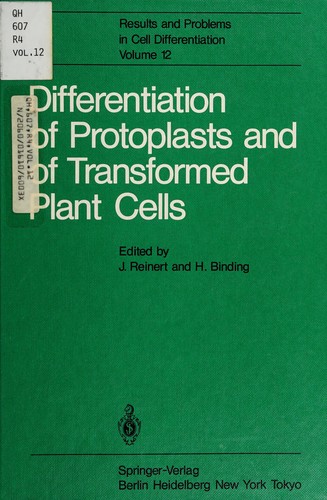 Cover for Differentiation of protoplasts and of transformed plant cells