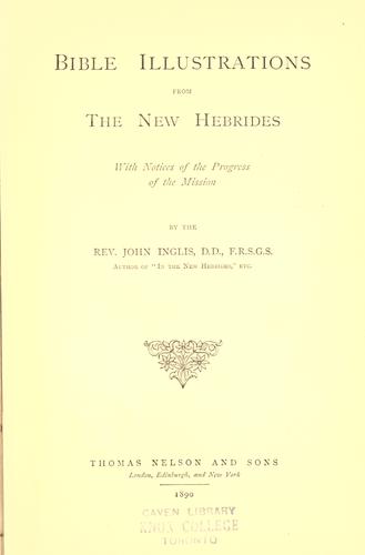 Cover for Bible illustrations from the New Hebrides