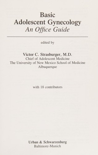 Cover for Basic adolescent gynecology