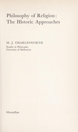 Cover for Philosophy of religion
