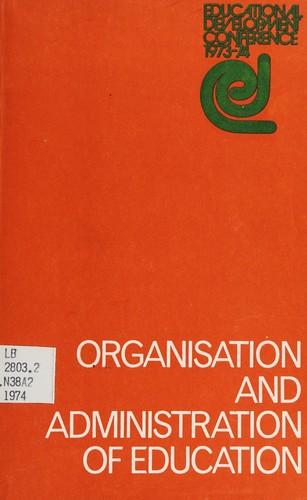 Cover for Organisation and administration of education