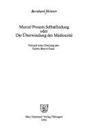 Cover for Marcel Prousts Selbstfindung, oder, Die Überwindung der Médiocrité