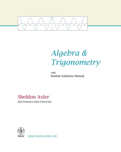 Cover for Algebra & trigonometry