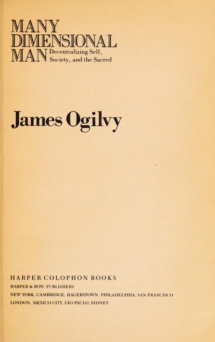 Cover for Many Dimensional Man