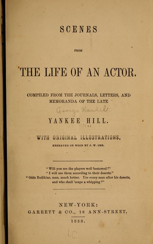 Cover for Scenes from the life of an actor
