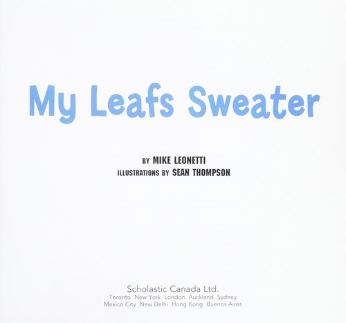 Cover for My Leafs sweater