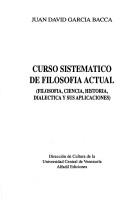 Cover for Curso sistemático del filosofía actual
