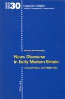 Cover for News Discourse in Early Modern Britain