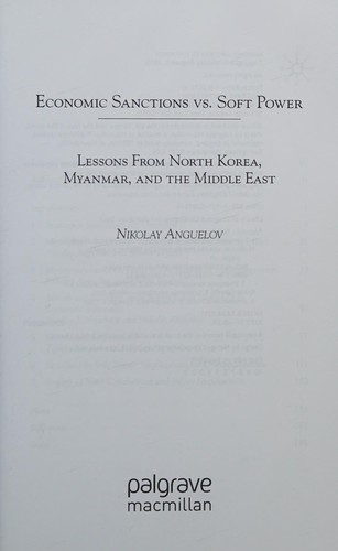 Cover for Economic sanctions vs. soft power