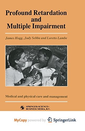 Cover for Profound Retardation and Multiple Impairment : Volume 3