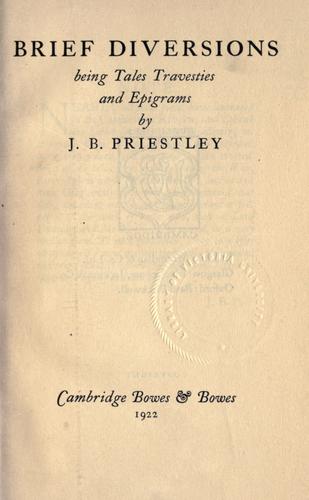 Cover for Brief diversions