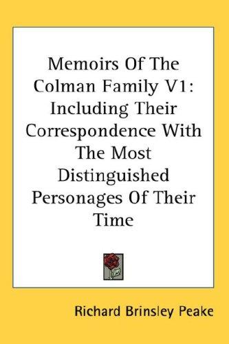 Cover for Memoirs Of The Colman Family V1