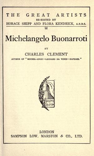 Cover for Michelangelo Buonarroti