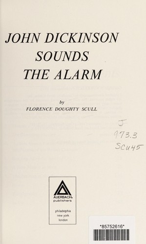 Cover for John Dickinson sounds the alarm