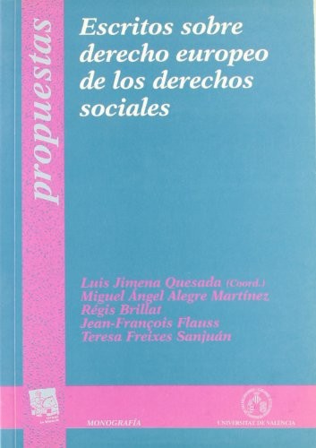 Cover for Escritos sobre derecho europeo de los derechos sociales
