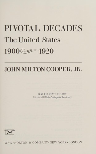 Cover for Pivotal decades