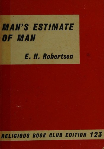 Cover for Man's estimate of man