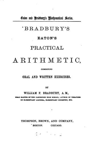 Cover for Bradbury's Eaton's practical arithmetic