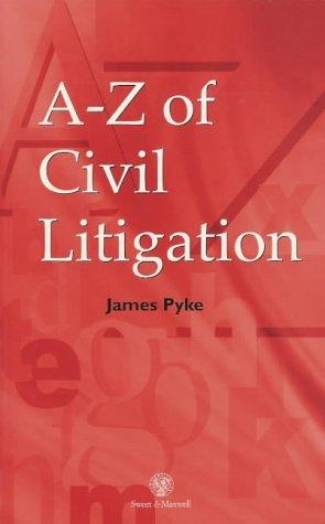 Cover for A-Z of civil litigation