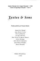Cover for Textes & sens