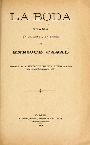 Cover for La boda