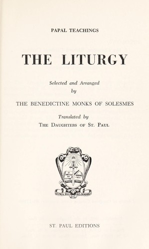 Cover for The Liturgy.
