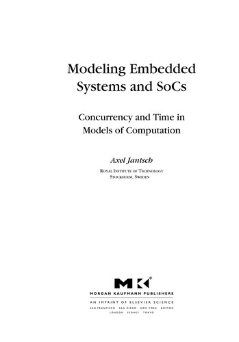 Cover for Modeling embedded systems and SoCs