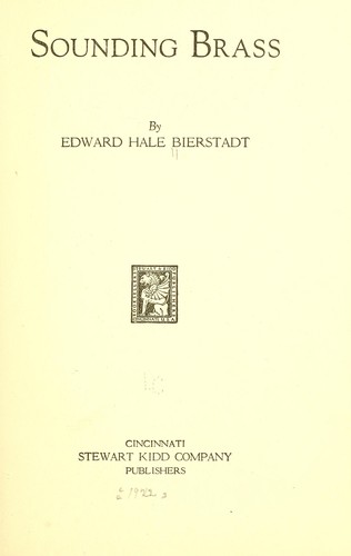 Cover for Sounding brass