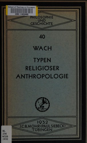 Cover for Typen religiöser Anthropologie