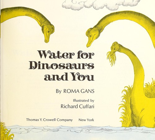 Cover for Water for dinosaurs and you