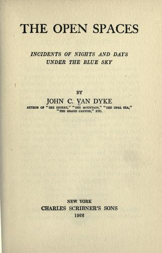 Cover for The open spaces
