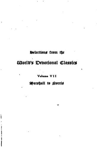 Cover for Selections from the world's devotional classics
