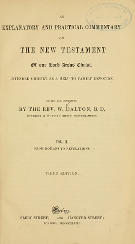 Cover for An explanatory and practical commentary on the New Testament of our Lord Jesus Christ