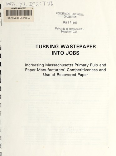 Cover for Turning wastepaper into jobs