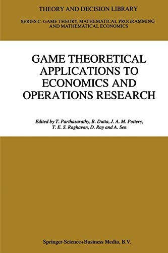 Cover for Game Theoretical Applications to Economics and Operations Research