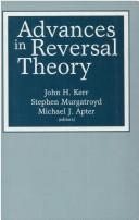 Cover for Advances in reversal theory