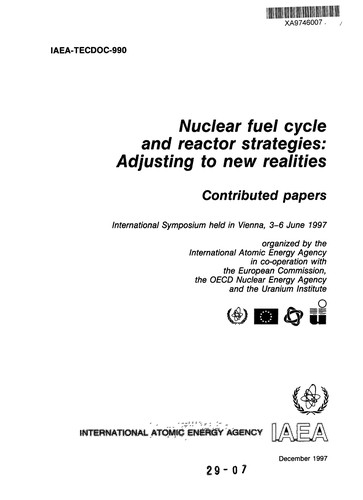 Cover for Nuclear fuel cycle and reactor strategies