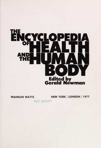 Cover for The Encyclopedia of health and the human body