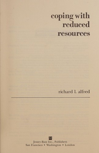 Cover for Coping with reduced resources
