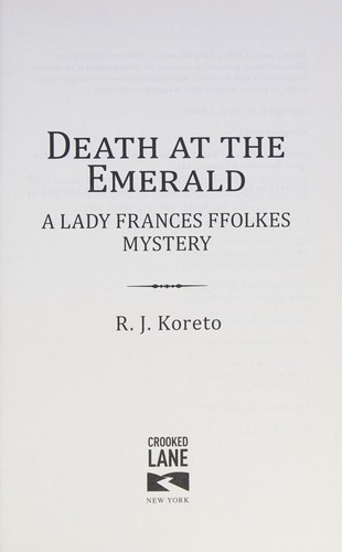 Cover for Death at the Emerald