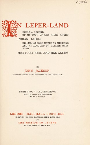 Cover for In leper-land