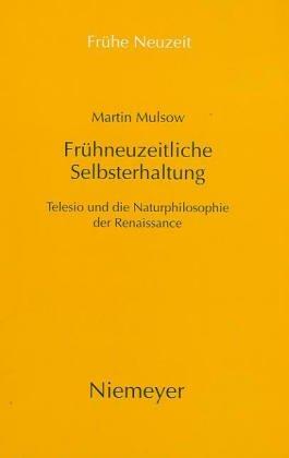 Cover for Frühneuzeitliche Selbsterhaltung