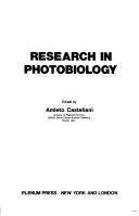 Cover for Research in Photobiology