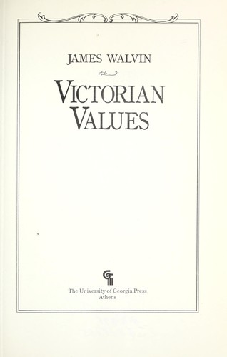 Cover for Victorian values