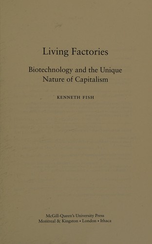 Cover for Living Factories