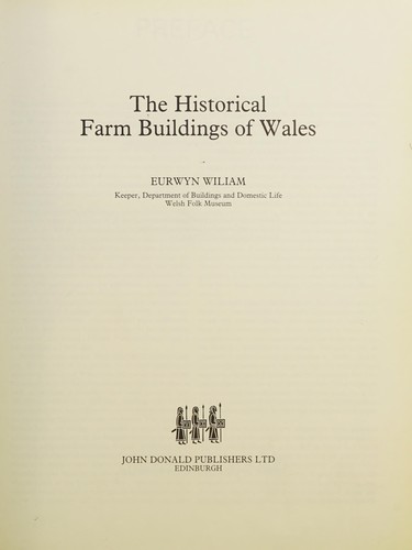 Cover for The historical farm buildings of Wales