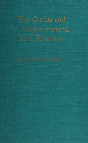 Cover for Tax credits and intergovernmental fiscal relations.