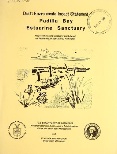 Cover for Proposed estuarine sanctuary grant award for Padilla Bay, Skagit County, Washington, to State of Washington